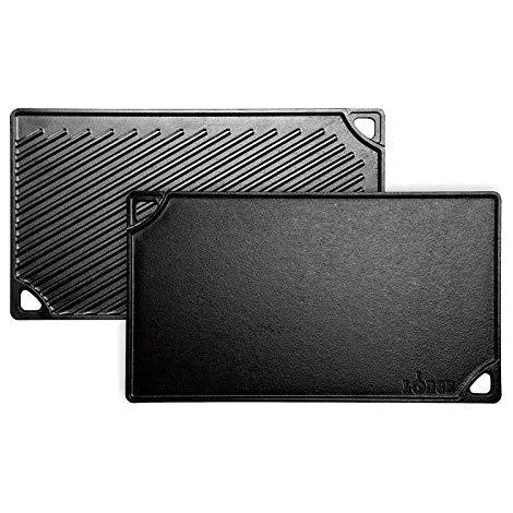 Lodge Gusseisengrillplatte schwarze Grillplatte 42x24 cm