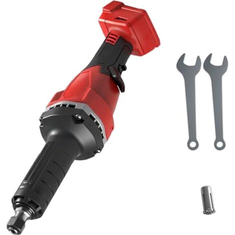 Moulin à matrice sans fil compatible avec Milwaukee 18 V, meuleuse droite électrique sans balais 24 000 tr/min avec 4 vitesses variables pour l'élimination de la rouille, le meulage, le polissage et (1/5)