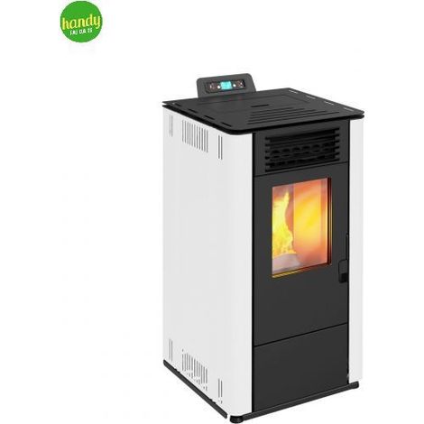 Stufa a Pellet canalizzata Magma Stromboli 9,7Kw A+ Bianco (1/4)