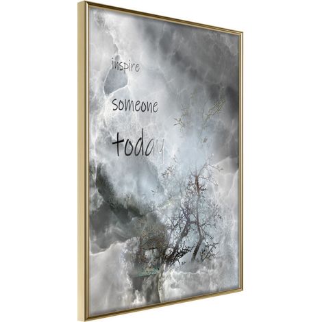 Affiche Murale Encadrée "Inspire Someone" 40 x 60 cm Or (1/2)