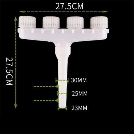 Pistolet d'arrosage agricole, tête d'arrosage atomisée, tête de pompe à eau, buse d'arrosage pour fleurs en plastique, pièces de machines agricoles, tête d'arrosage à quatre trous (1/5)