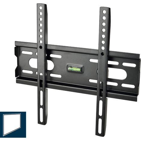 EDM – Support TV mural fixe 15-42" – Charge max 40 kg – Installation facile avec niveau à bulle – Compatible Plasma, LCD, LED