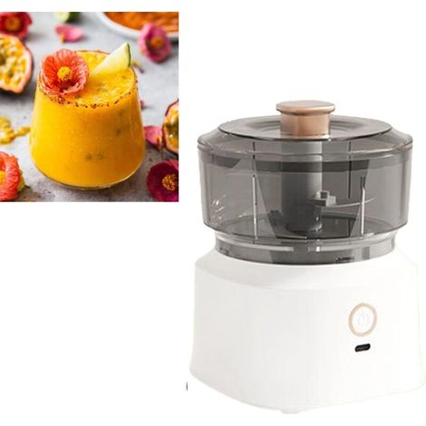 Tritacarne elettrico con lame in acciaio inox, mini robot da cucina per aglio e verdure, efficiente e sicuro - Crezuo