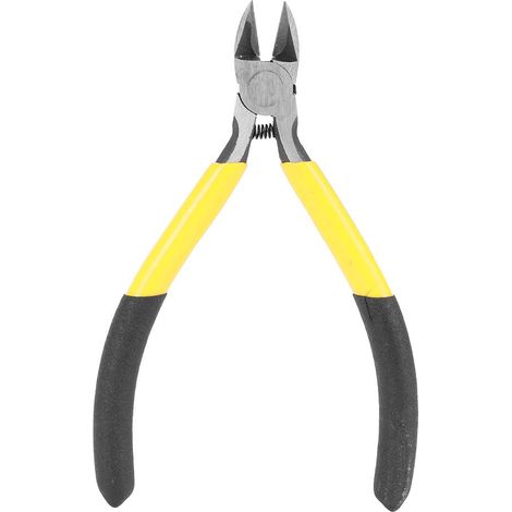 Pince diagonale en acier à haute teneur en carbone pour couper les câbles métalliques en jaune et noi (1/5)