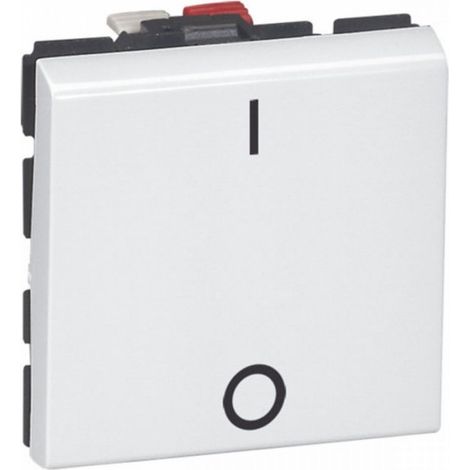 Legrand – Interrupteur bipolaire Prog Mosaic 20 AX – 2 modules – 250 V~ – Borne repiquage neutre – Pour installations électriques