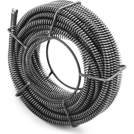 Ø 16 mm + 8 m Federspirale Rohrreinigungsspiralen Set Rohrbreite: Ø 30-100 mm für Rohrreinigungsgerät Rohrreiniger Rohrreinigungsmaschine Abflussreiniger