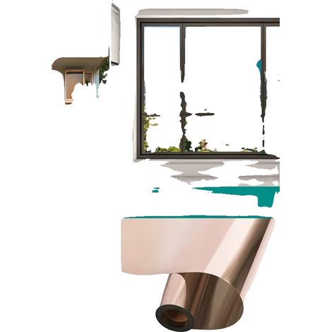 Lámina para ventanas, protección UV, privacidad unidireccional, chayin, 40 cm x 1 m (1/2)