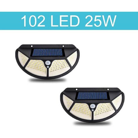 Trade Shop - LED FARETTO 2PZ DA EXTERNEHMEN MIT SOLAR PANNELLO SENSORE MOVIMENT CREPUSCOLARE - (1/5)