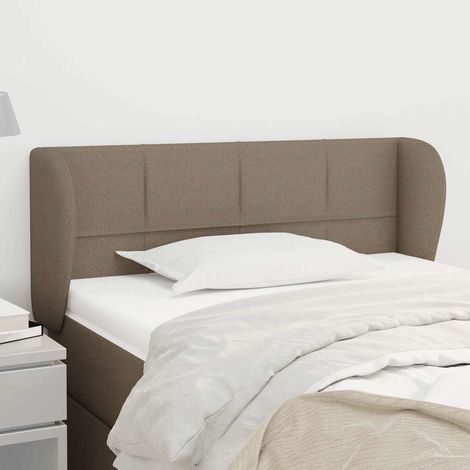 Tête de lit avec oreilles Taupe 93x23x78/88 cm Tissu (1/5)