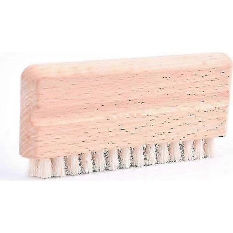Brosse de nettoyage pour disques vinyles avec poils de chèvre et manche en bois, outil de nettoyage antistatique (1/5)
