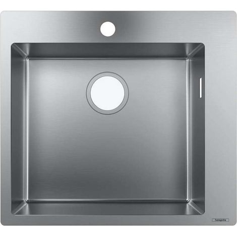 S711-F450 Lavello sottotop 450 con foro rubinetto inox (1/4)