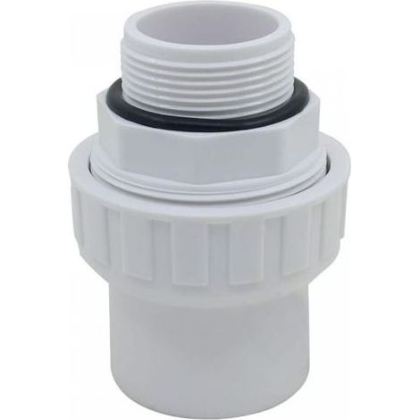 Raccord union joint mixte pvc à visser x a coller embout fileté pvc pression manchon pompe filtre a sable piscine joint torique (1/5)