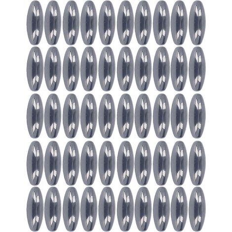 50-teiliges Set ovaler Magnete, schwarze Magnete, Stein-Eier-Magnete, Spielzeug, Lehrmittel für Kinder und Schüler, 35 x 13 mm / 1
