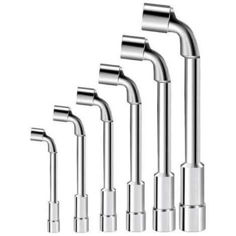 6 pièces clés à pipe débouchées en L 7/8/9/10/11/12 mm pour réparations, canalisations, entretien de vélos et de voitures