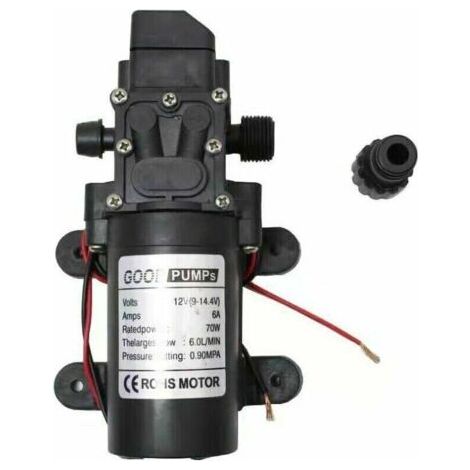 1 unité Pompe à membrane haute pression, DC 12 V, pompe auto-amorçante, pour caravane, bateau, jardin et nettoyage extérieur (1/4)