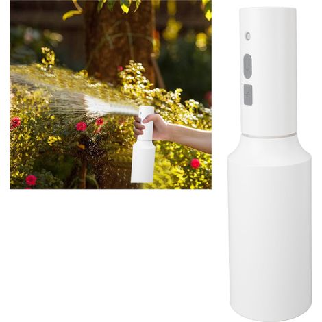 Botella de agua eléctrica para jardín, 750 ml, recargable por USB, pulverizador automático para plantas, portátil para uso interior y exterior, ABS, 438 g, 2000 mAh (1/5)