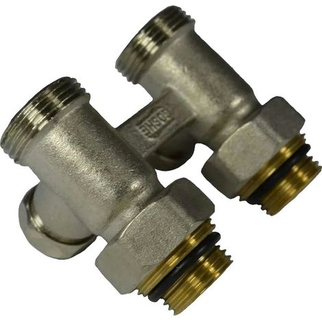 Válvula de corte de agua Invena CZ-81-P15 de latón negro (1/2)
