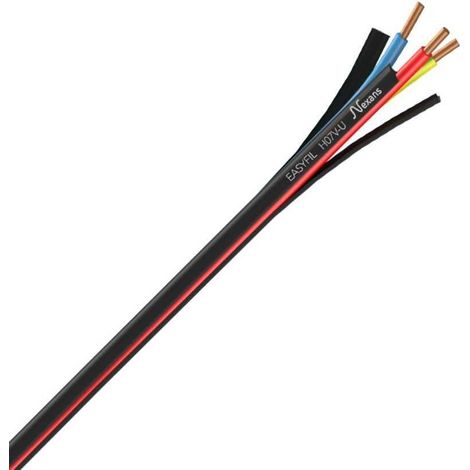 Fil rigide 3XH07VU 1,5 mm² - Bleu, Rouge, Vert / Jaune - Couronne de 25 m - EasyFil - 3H07VU1,5BERGVJB25 - Nexans