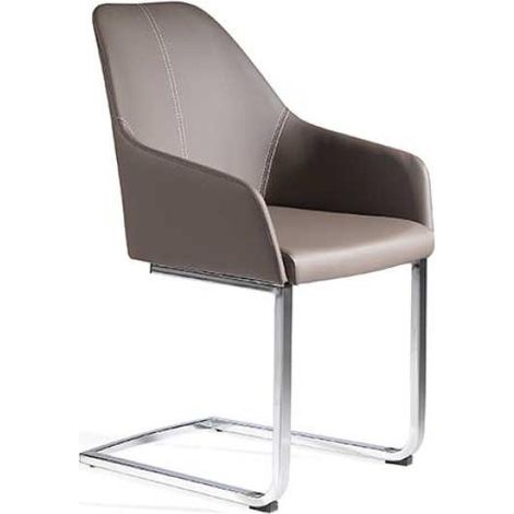 Pack de 2 sillas Lina en color gris topo 55 x 58 x 88/46 cm (largo x ancho x alto) (1/5)
