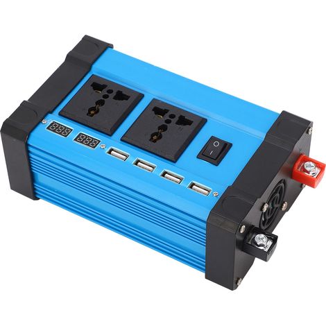 Onduleur 500 W DC12V vers AC220V à onde sinusoïdale modifiée, double affichage LCD, 4 ports USB 4,2 A (1/5)