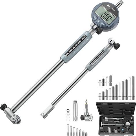 18-160mm Digital Bore Gauge 0.01mm Resolution Digital Gauge for Inner Diameter Micrometer Precision Comparator with 12.7mm Dial Indicator 22 Sizes Measuring Heads (1/5)