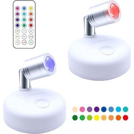 Petit projecteur, à piles, éclairage d'appoint avec télécommande (1/4)