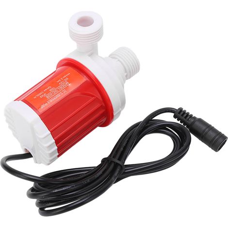 Pompe de circulation d'eau sans balais, mini-pompe submersible silencieuse pour usage domestique, 12 V CC, 10 W, hauteur de refoulement de 3,3 mètres. (1/5)