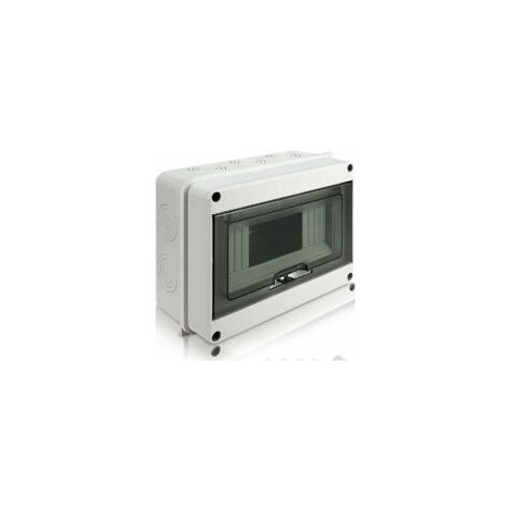 Coffret électrique étanche IP65 pour 8 modules – 1 rangée – Montage mural – Résistant aux chocs – Pour installations extérieures