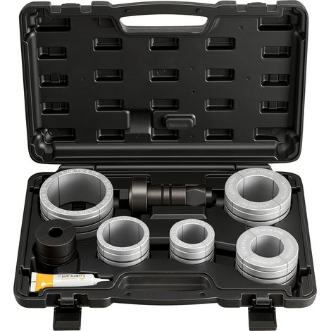VEVOR Kit di Strumenti per Svasatura, Kit di Utensile per Espansione dei Tubi di Scarico, Allargatore per Tubi di Scarico da 41,27 mm a 107,95 mm, con 7 Collettori Robusti e Custodia per Trasporto (1/5)