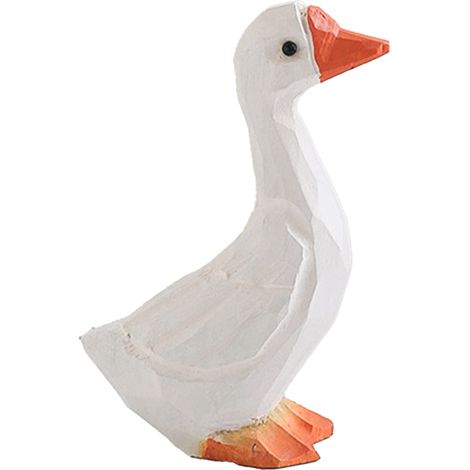 realistische weiße Gipsente zur Dekoration und