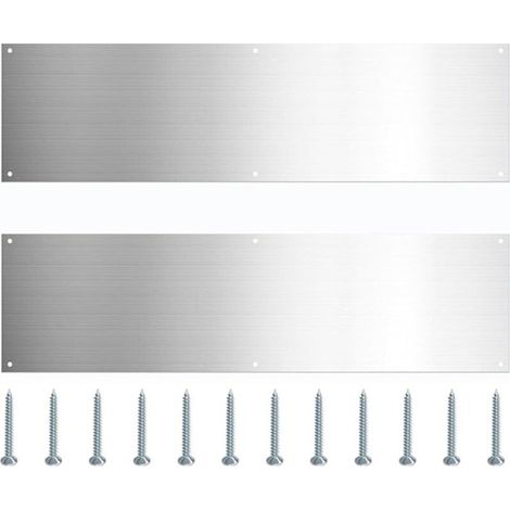 Plaque De Seuil De Porte - Acier Inoxydable - Pour Portes Battantes Intérieures Et Extérieures - Lot De 2 (1/5)