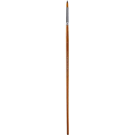 Pinceaux à têtes variées pour différentes techniques de peinture sur toile : pointes plates, en éventail ou rondes, manche en bois, multicolores. (1/5)