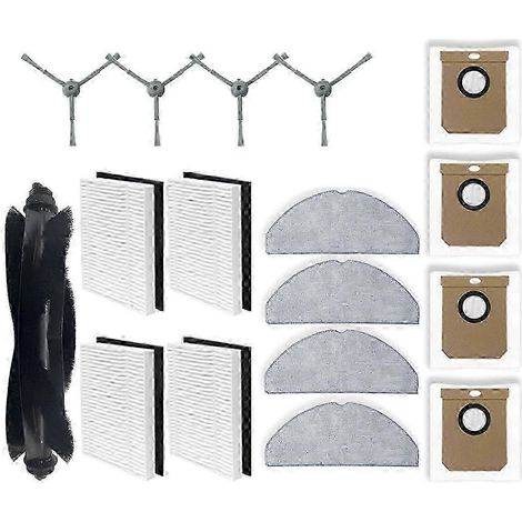 Pièces détachées pour aspirateurs G50 Hybrid et L60 Hybrid : brosse principale, filtre HEPA, chiffon de nettoyage et sac à poussière. (1/5)