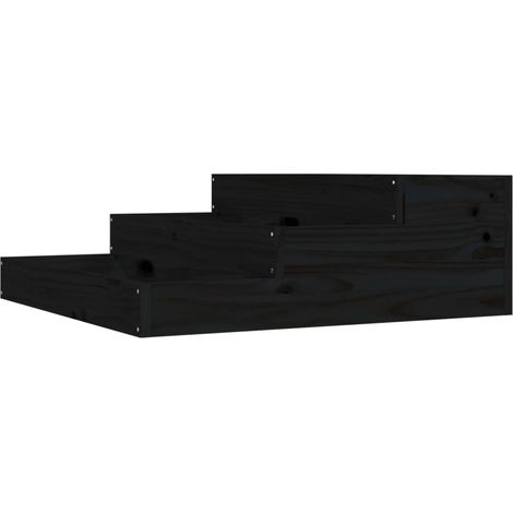 Maison Exclusive - Pflanzkübel Schwarz 78x78x27 cm Massivholz Kie
