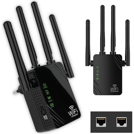 Ripetitore Wi-Fi LAN 300Mbps 4 antenne 2dBi 2.4Ghz + RJ45 (1/5)