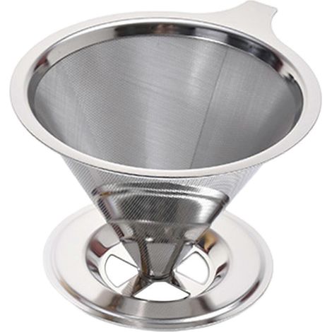 Kaffeefilter aus Edelstahl, für Filterkaffee, wiederverwendbar, papierlos, Haushalts-Kaffeefilter