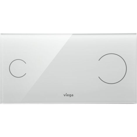 Viega Visign for More 100 sensitive WC-Betätigungsplatte 8352.12, 271 x 140mm, Glas, klar/Hellgrau (1/5)