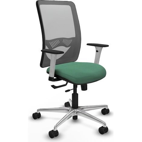 Chaise de bureau piqueras y crespo Zulema blanc support lombaire réglable (1/2)