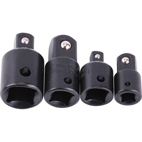 Ej.Life Embout Clé 1/4" 3/8" 1/2", Adaptateur Clé à Choc, 4pcs Douille Réducteur Embout Pour Clé à Douille, Convertisseur De Pilote De Douille Pour Conversions De Tournevis à Chocs Clés à Cliquet D\'e (1/5)