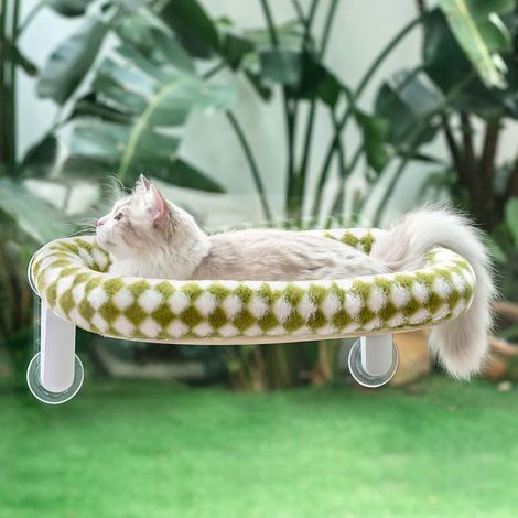 1 Hamac Chat Fenetre, Support Acier Renforcé, Coussin Réversible Lavable, Pour Petite Et Grande Race