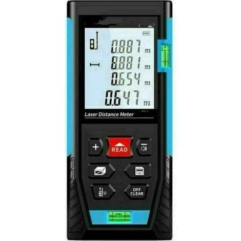 50m laser distance meter, laser measuring device, calculates distance, area, volume, Pythagorean theorem, stores 99 data points, mute function, IP54 protection rating (1/4)