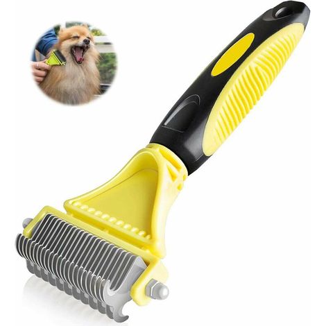 Peigne démêloir professionnel pour chien et chat, poil long, réduit perte de poils jusqu'à 90% – DELKEVIC (1/5)