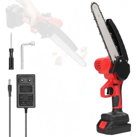 Irovami Scie élagage 21V 8″ – Moteur balais, lubrification – Idéal pour jardin, verger, coupe bois (1/5)