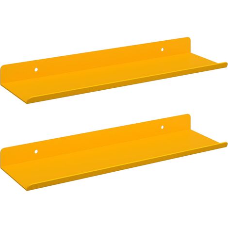 Maison Exclusive - Schwebendes Regal 2 pcs Senfgelb 30 x 9 x 2,5
