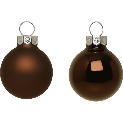 Palline in vetro per albero di natale colore espresso decorazione natalizia -16 Palline da Ø 3.5 cm (1/5)