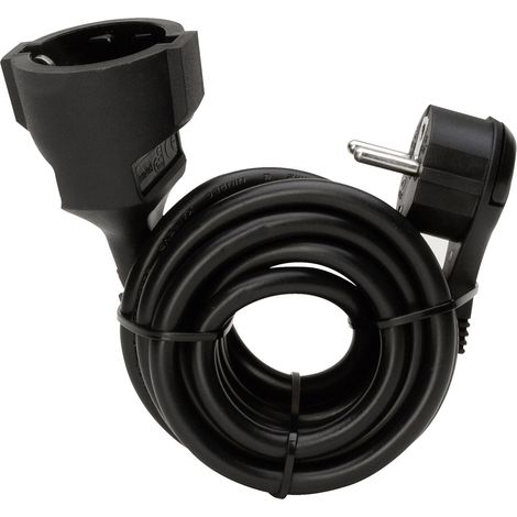 Kopp 143605083 Strom Verlängerungskabel Schwarz 3.00 m H05VV-F 3G 1,5 mm²