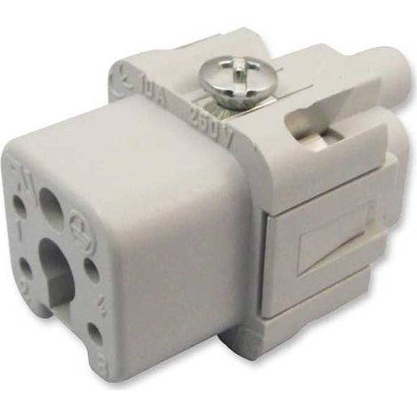Connecteur Rectangulaire Femelle Insérer 4 Voies + Mise à Terre 10A