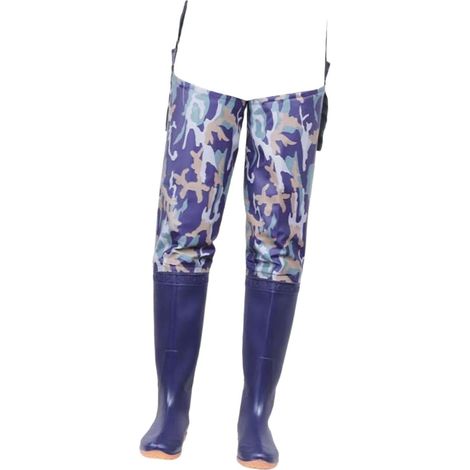 Cuissardes de Pêche en PVC Antidérapantes pour Hommes et Femmes, Bottes Intégrées Imperméables, Cuissardes de Hanche pour Agriculture, Jardinage et Pêche