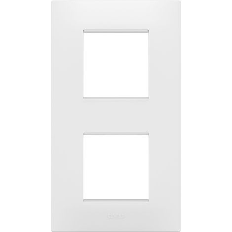 PLAQUE EGO 2+2P V BLANC SATIN GEWISS GW16024PW (1/2)