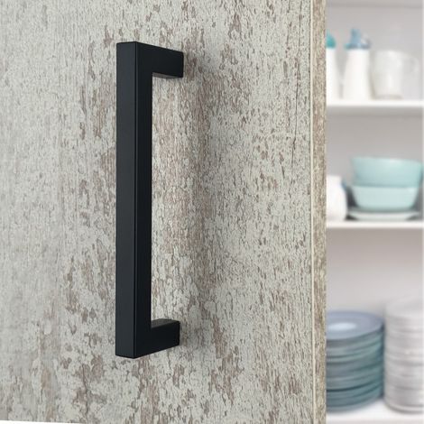 Ouvre&Déco – Poignée de meuble KARRE, métal noir entraxe 96 mm (1/5)